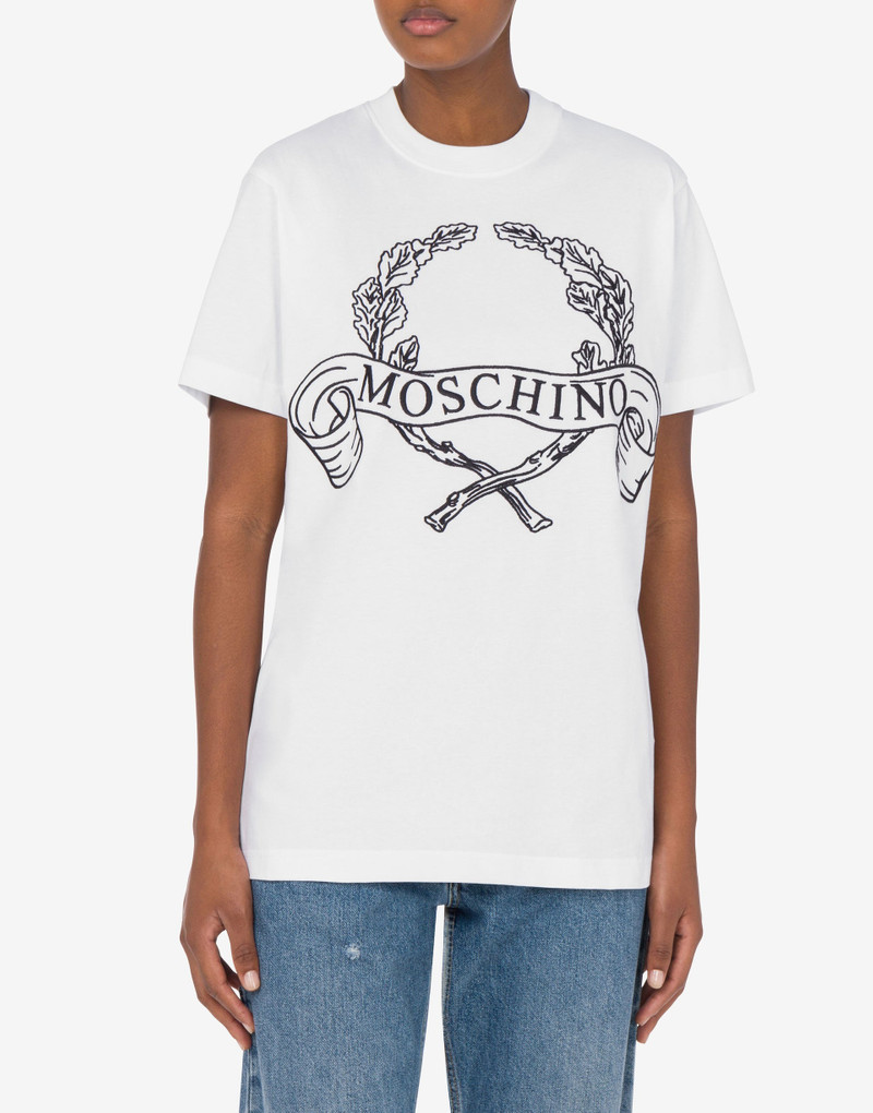 ORGANIC JERSEY T-SHIRT LAUREL CROWN LOGO 1