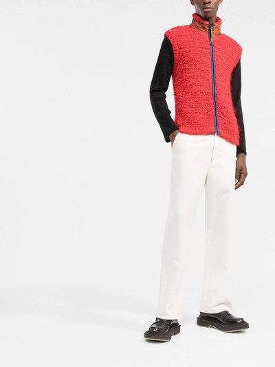 Marni zip-up knitted vest outlook