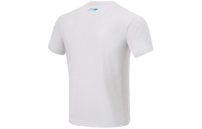 Li-Ning Li-Ning Basketball Attitude Is All Graphic T-shirt 'White Blue' AHST299-10 outlook