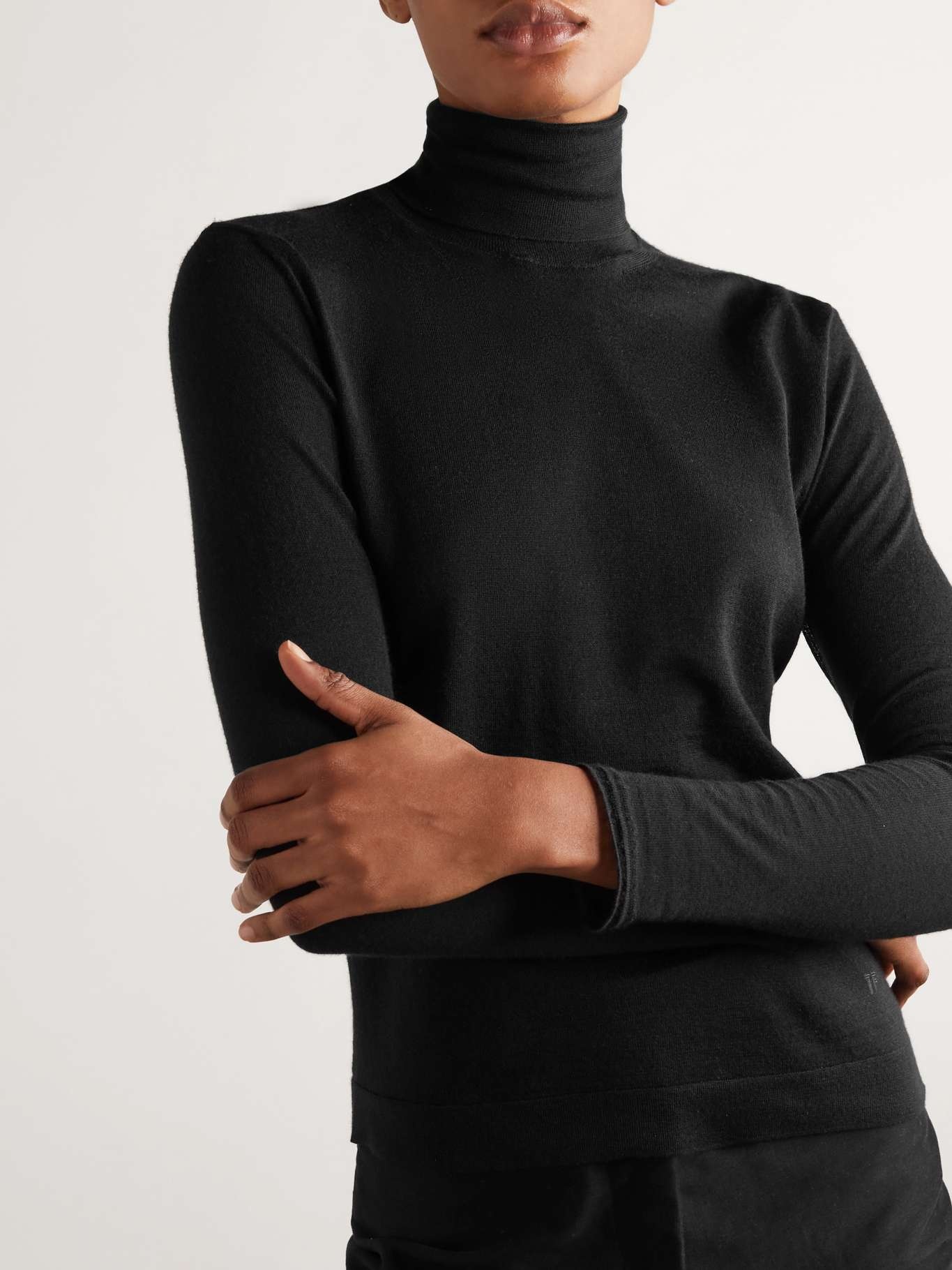 Cashmere and silk-blend turtleneck sweater - 3