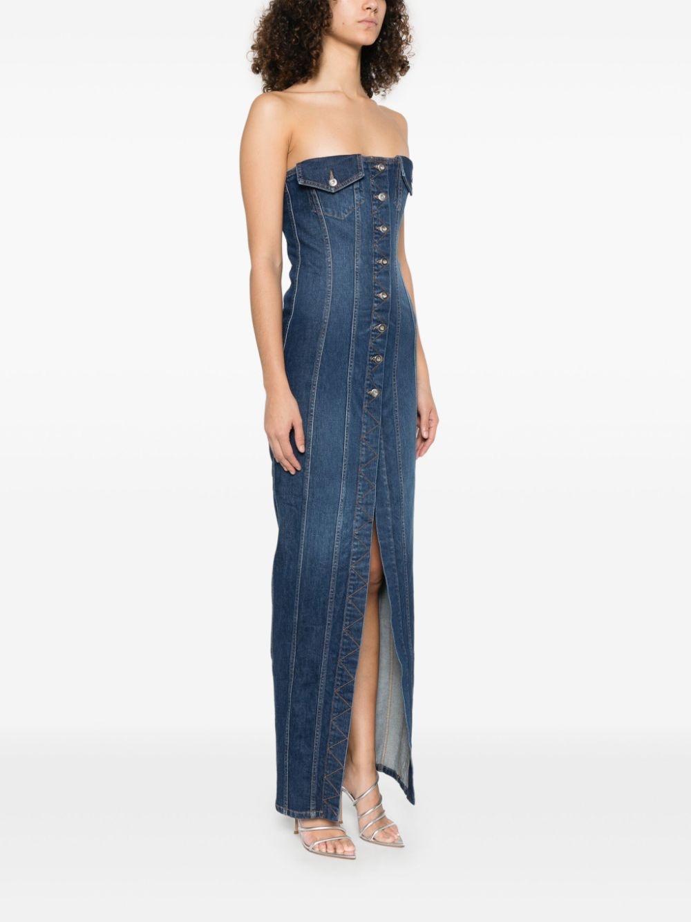 denim maxi dress - 3