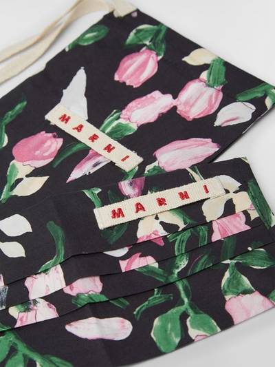 Marni REUSABLE FACE MASK COVER IN STREAM PRINT COTTON outlook
