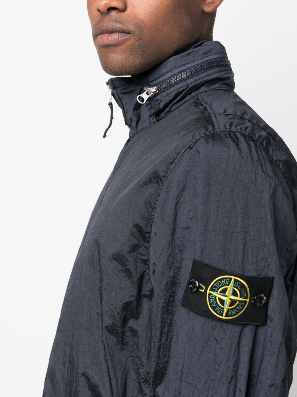 Compass-logo zip-up windbreaker - 5