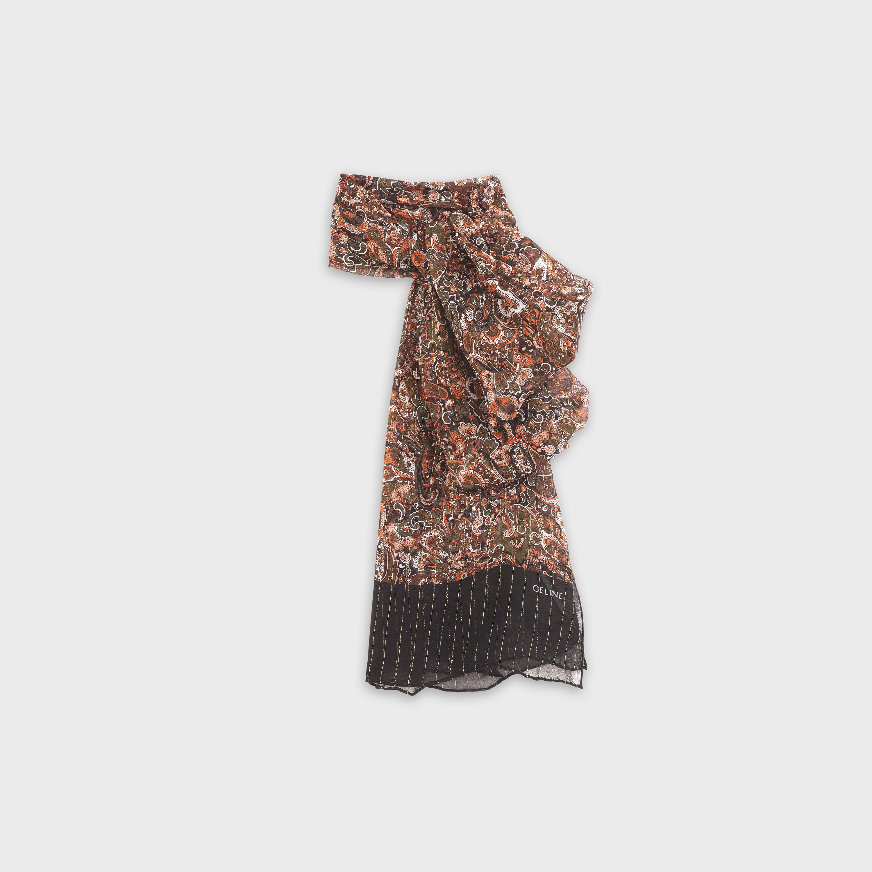 SCARF IN PRINTED SILK - 1