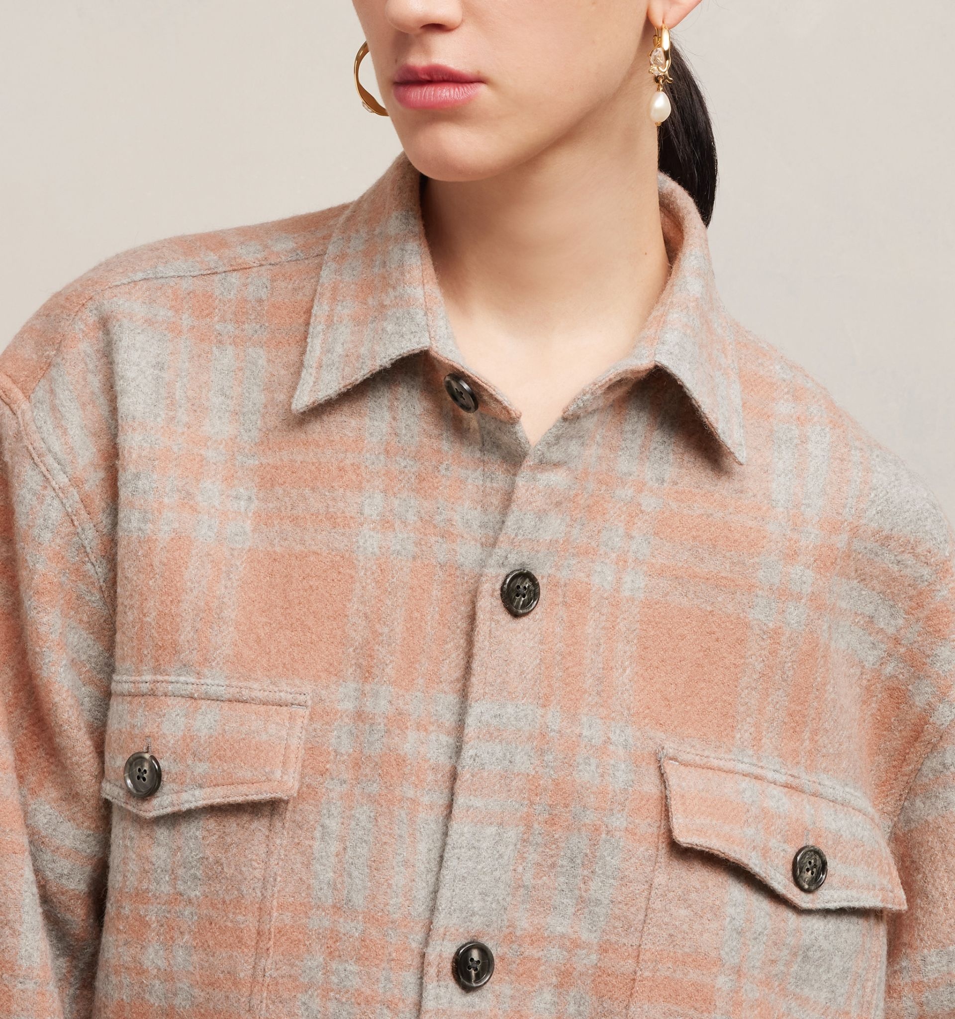 Oversize Overshirt With Chest Pockets - 8