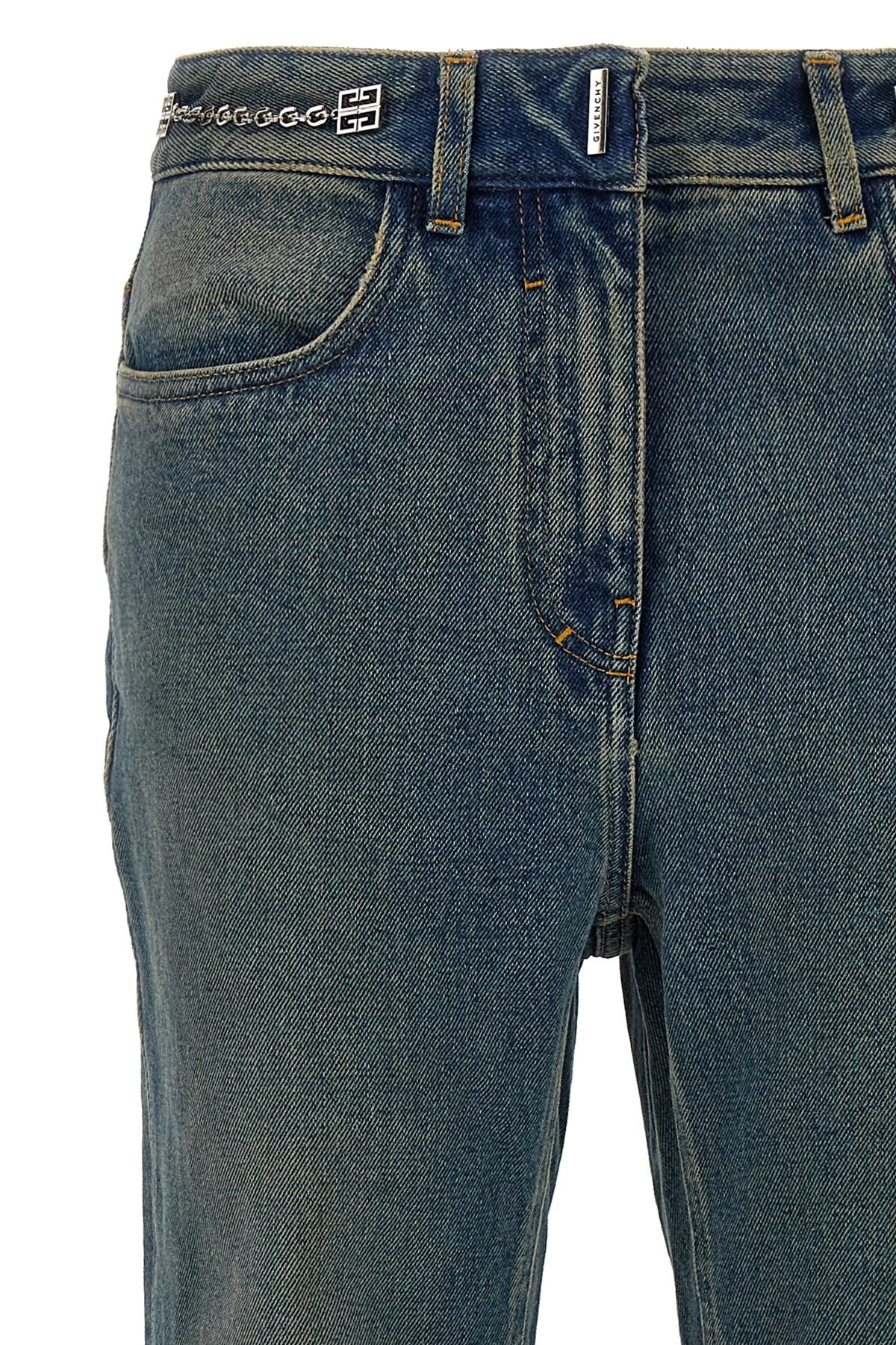 Chain jeans with logo - 4