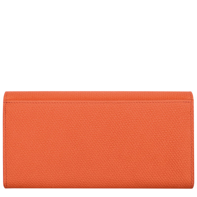 Longchamp Roseau Continental wallet Orange - Leather outlook