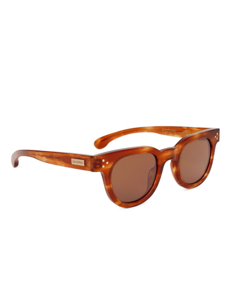 Sporty & Rich tortoiseshell round-frame sunglasses outlook