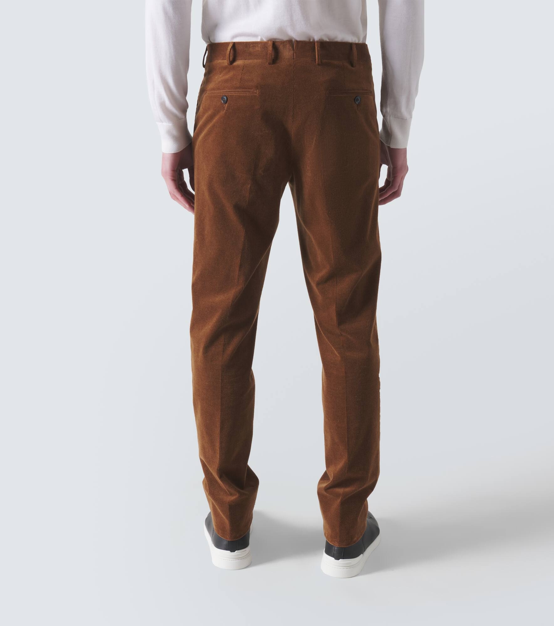 Cotton and cashmere corduroy slim pants - 4