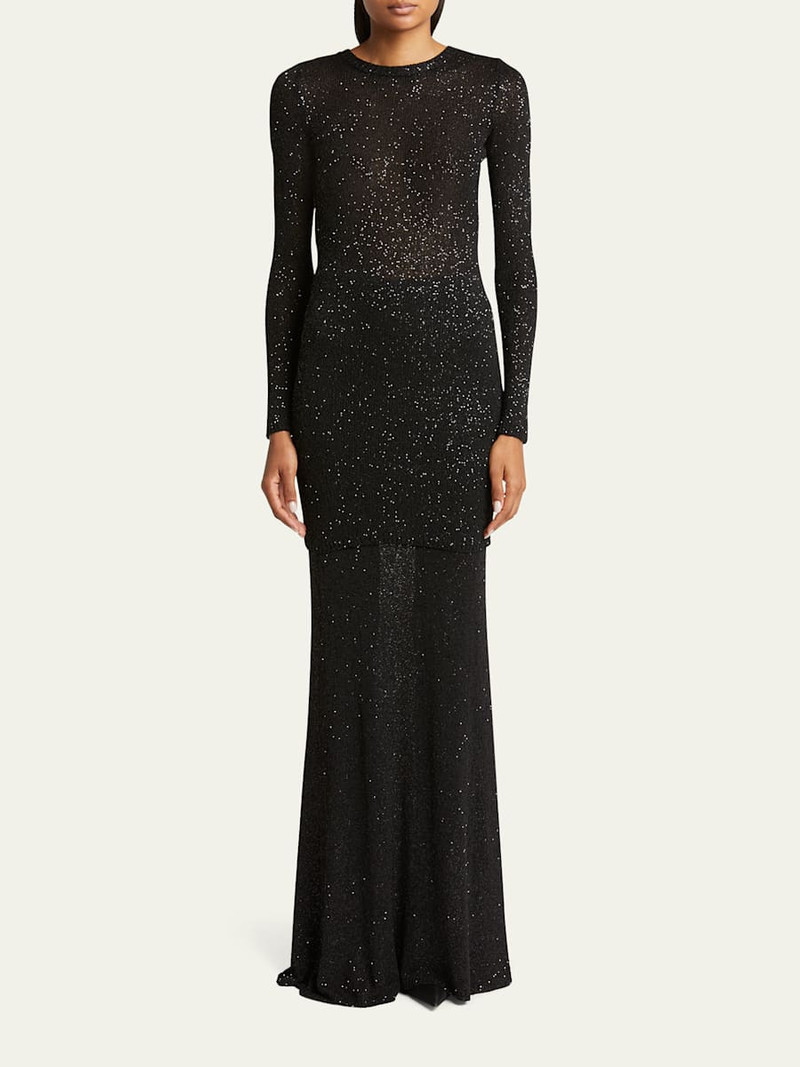 BALENCIAGA Sequined Knit Maxi Skirt outlook