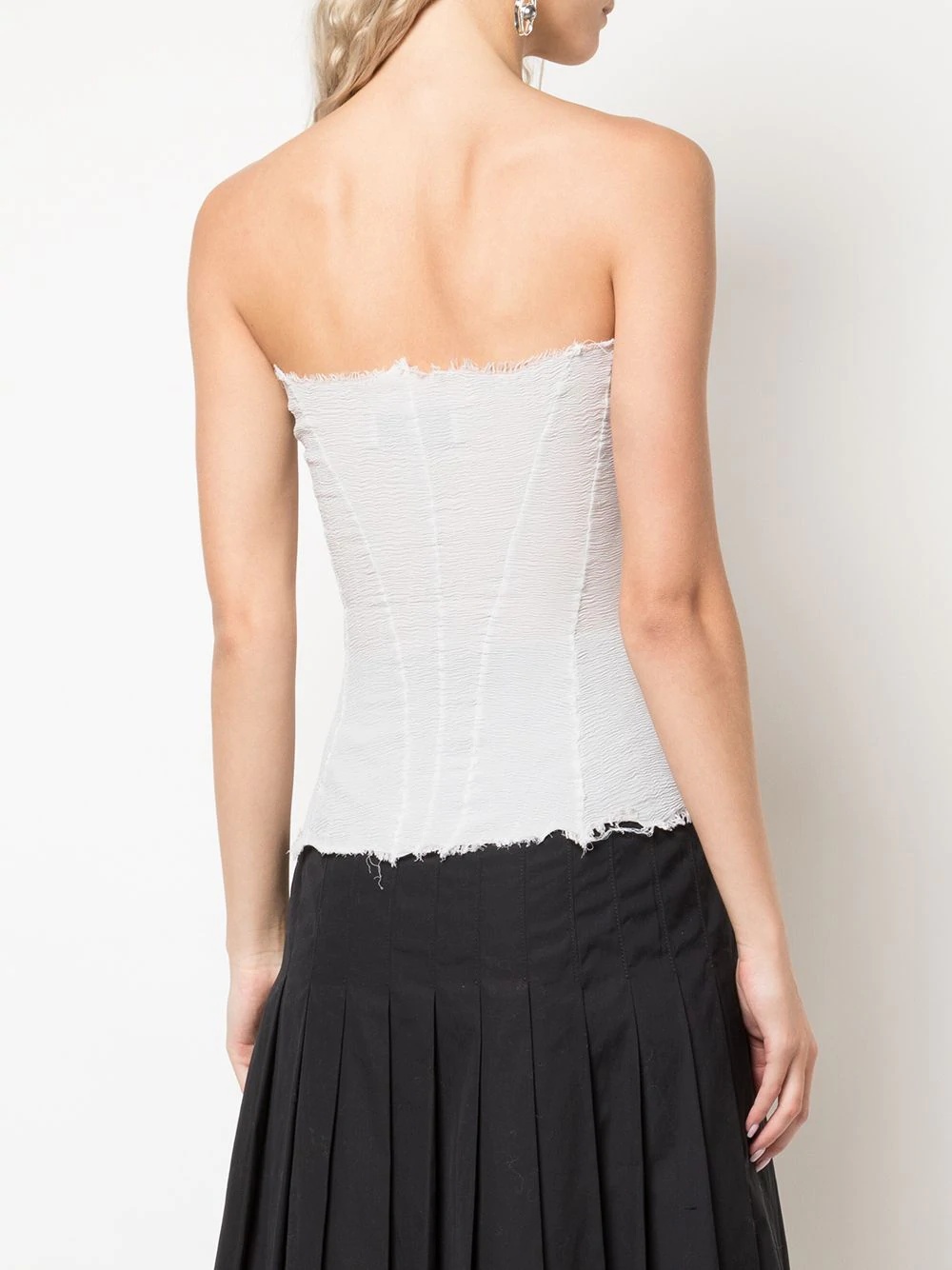 frayed edge bustier - 4