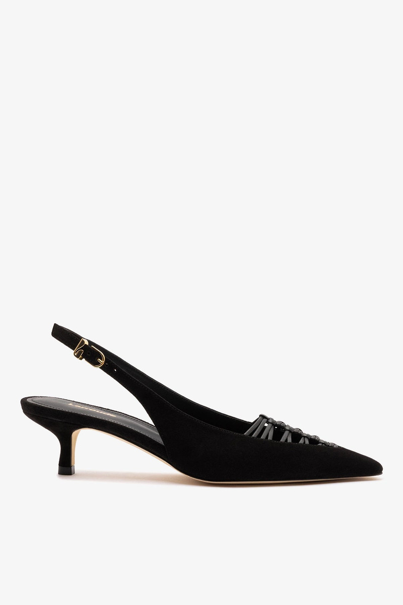 Nara Pump In Black Suede and Leather 1