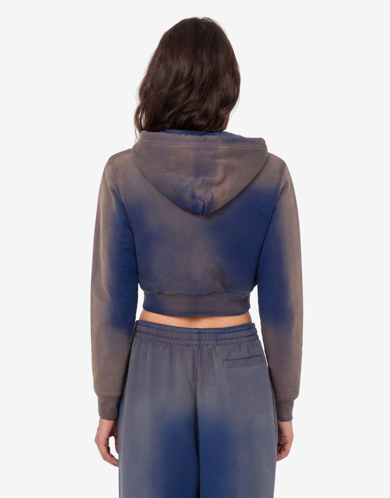 Moschino PRINTED ORGANIC COTTON CROP SWEATSHIRT outlook