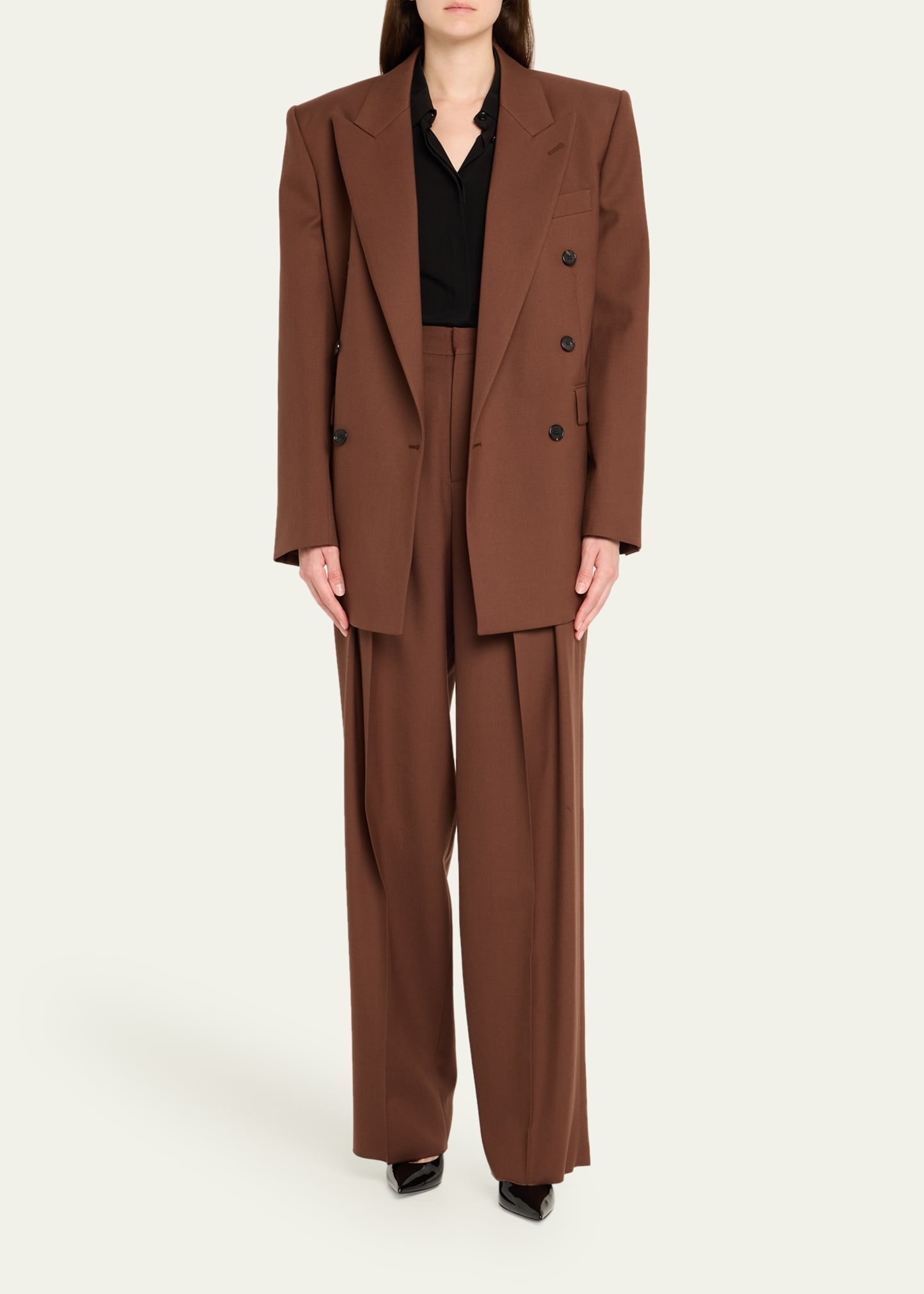 Double-Pleated Straight-Leg Trousers - 2