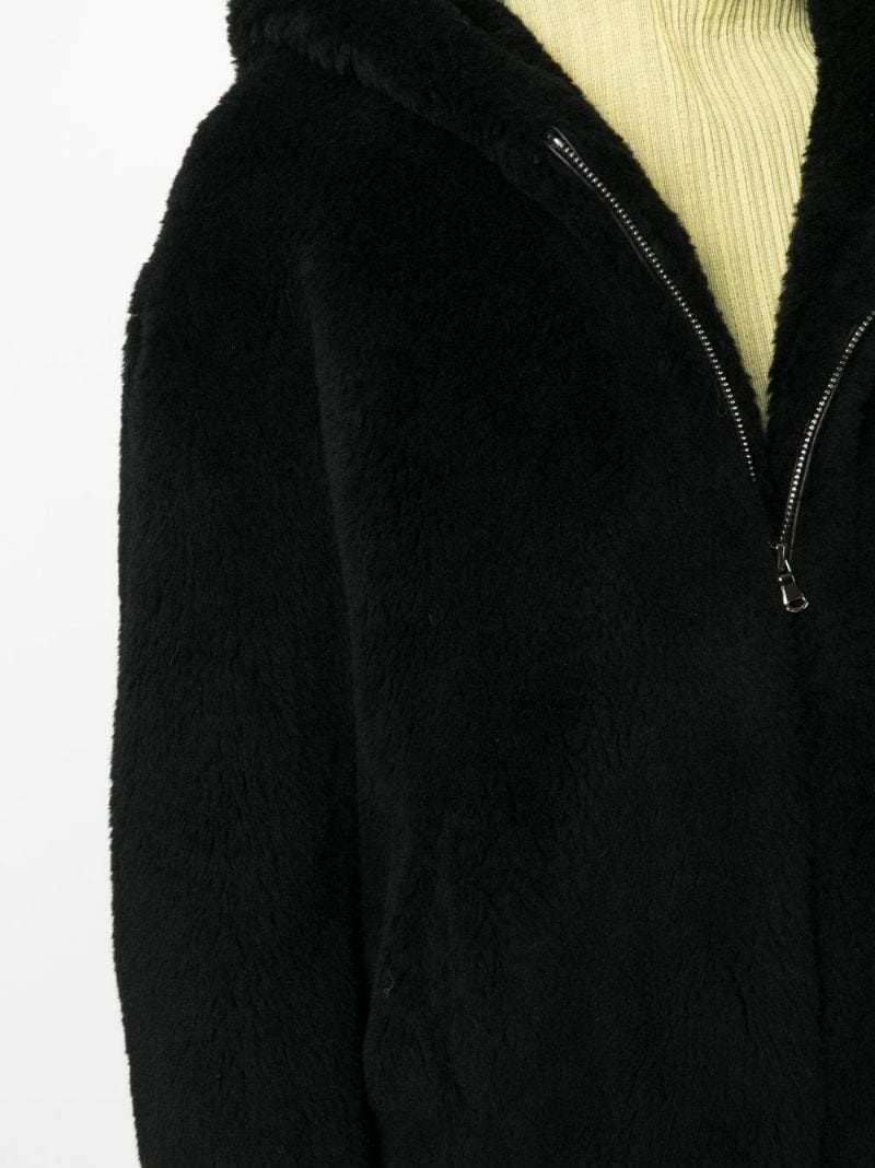 hooded wool jacket - 10