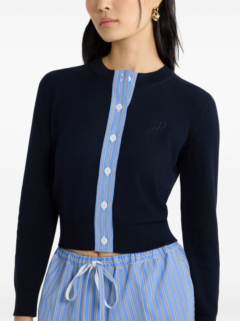 PATOU JP monogram cotton cardigan outlook
