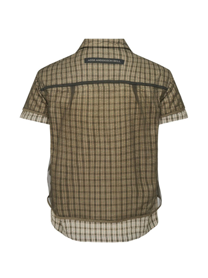 Andersson Bell check sheer layered shirt outlook
