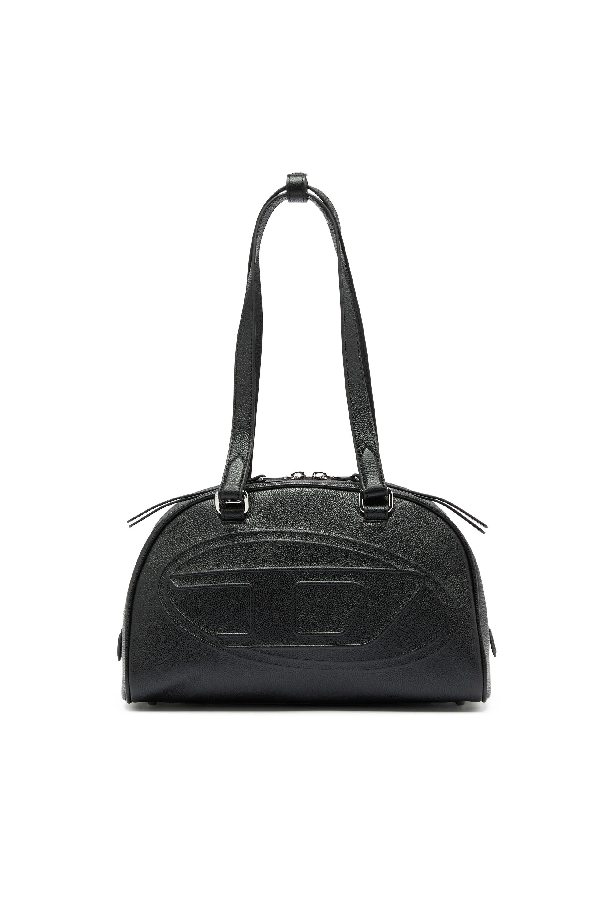1DR DOME - LEATHER BOSTON BAG WITH EMBOSSED LOGO - 1
