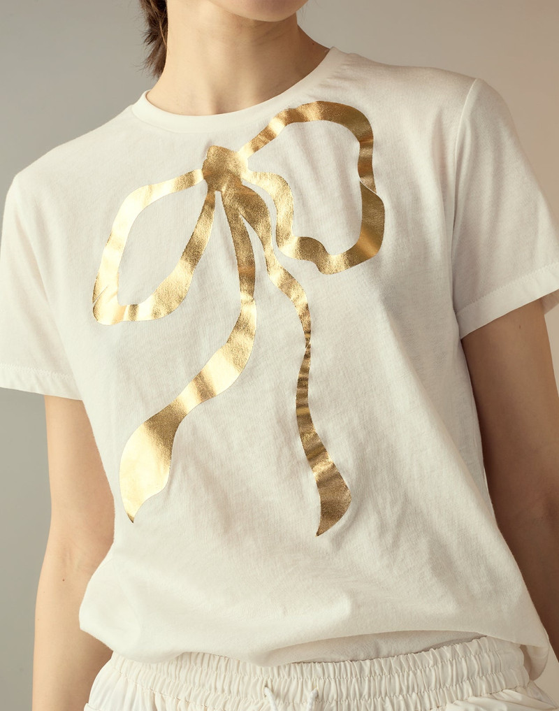 Metallic Bow Tee 3