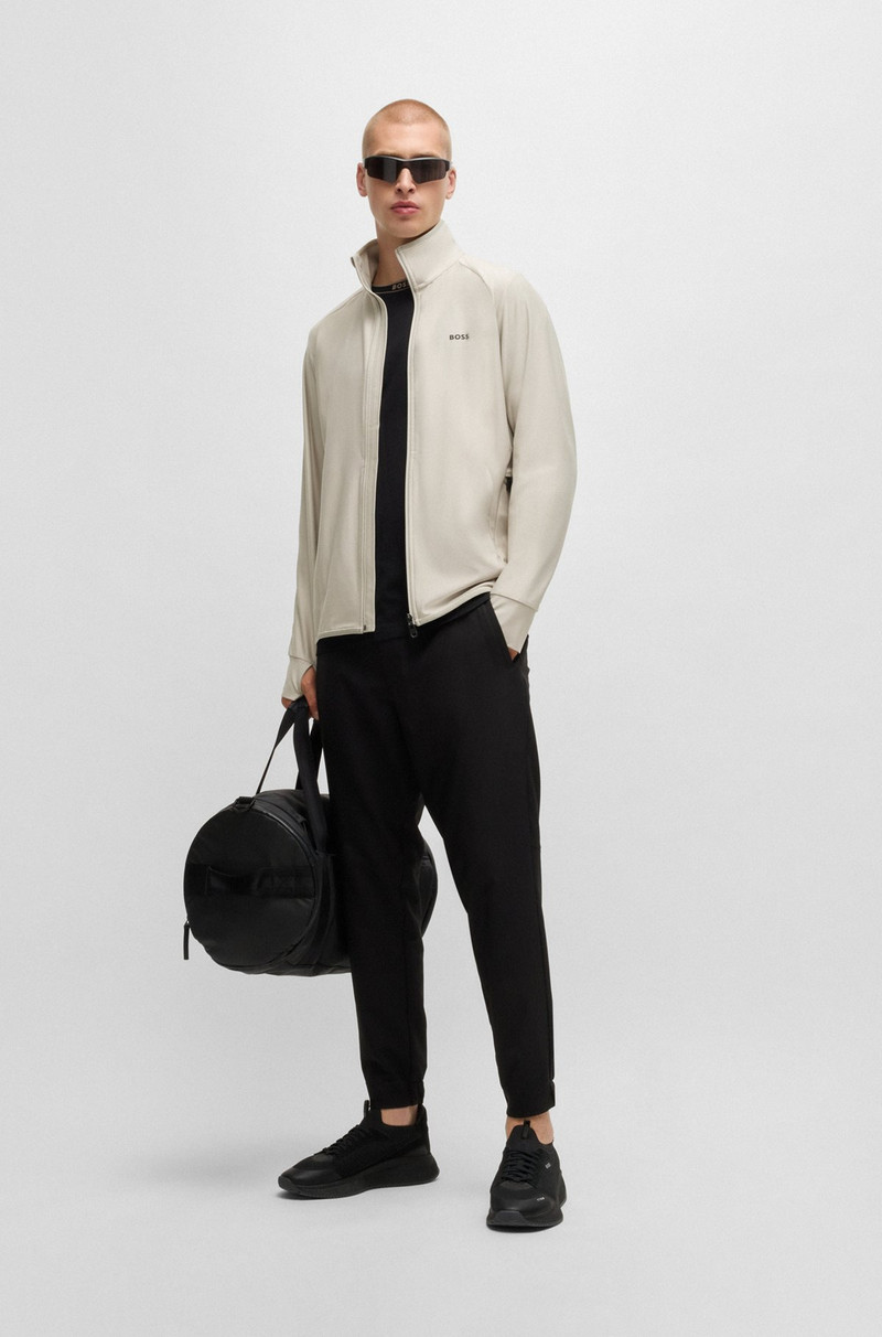 BOSS ZIP-UP SWEATSHIRT WITH DECORATIVE REFLECTIVE LOGO outlook