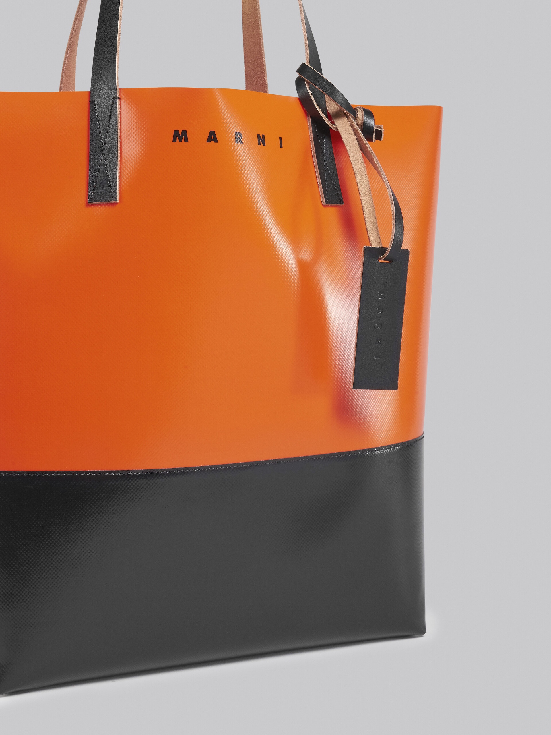 ORANGE AND BLACK TRIBECA SHOPPING BAG - 5