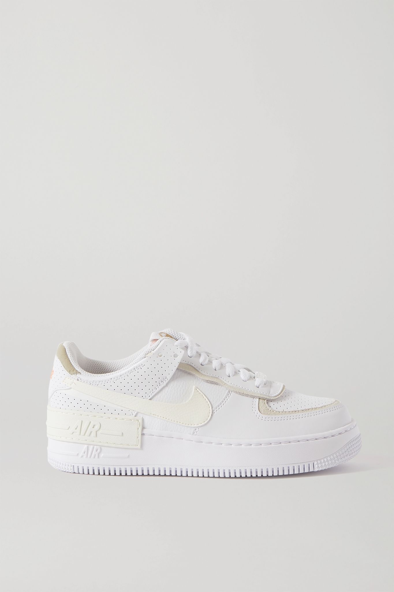 Air Force 1 Shadow suede-trimmed leather sneakers - 1