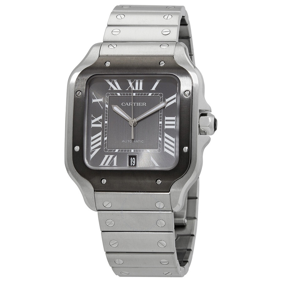 Cartier Santos Large Model Automatic Grey Dial Men's Watch WSSA0037 - 1