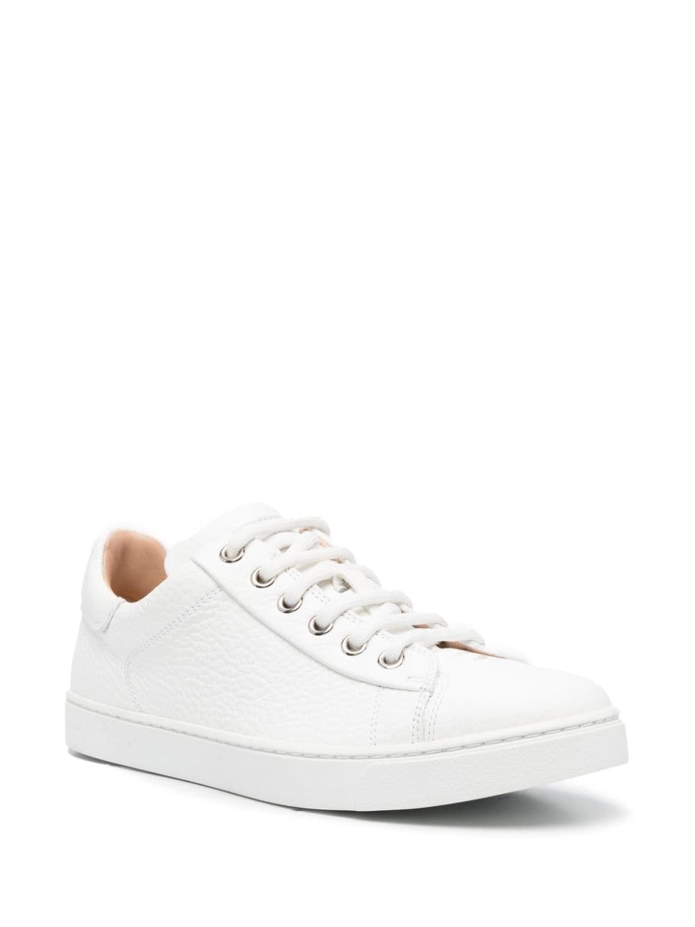 lace-up leather sneakers - 2