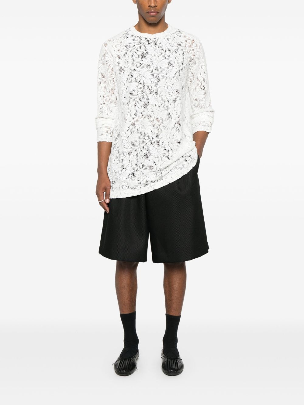 twill-weave shorts - 2