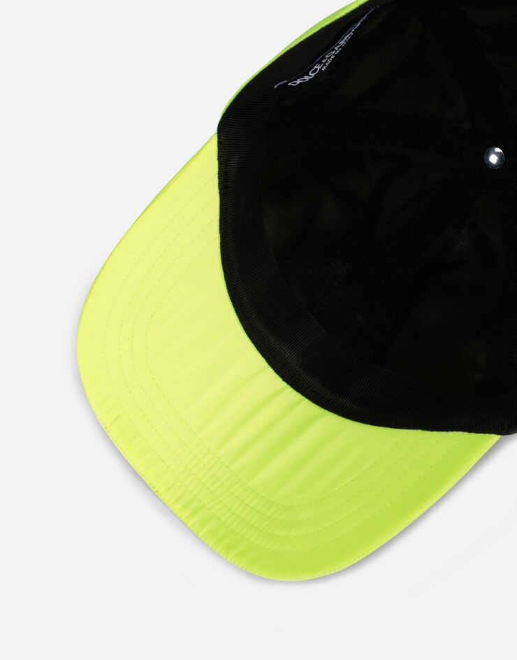 Neon nylon baseball cap with patch - 4