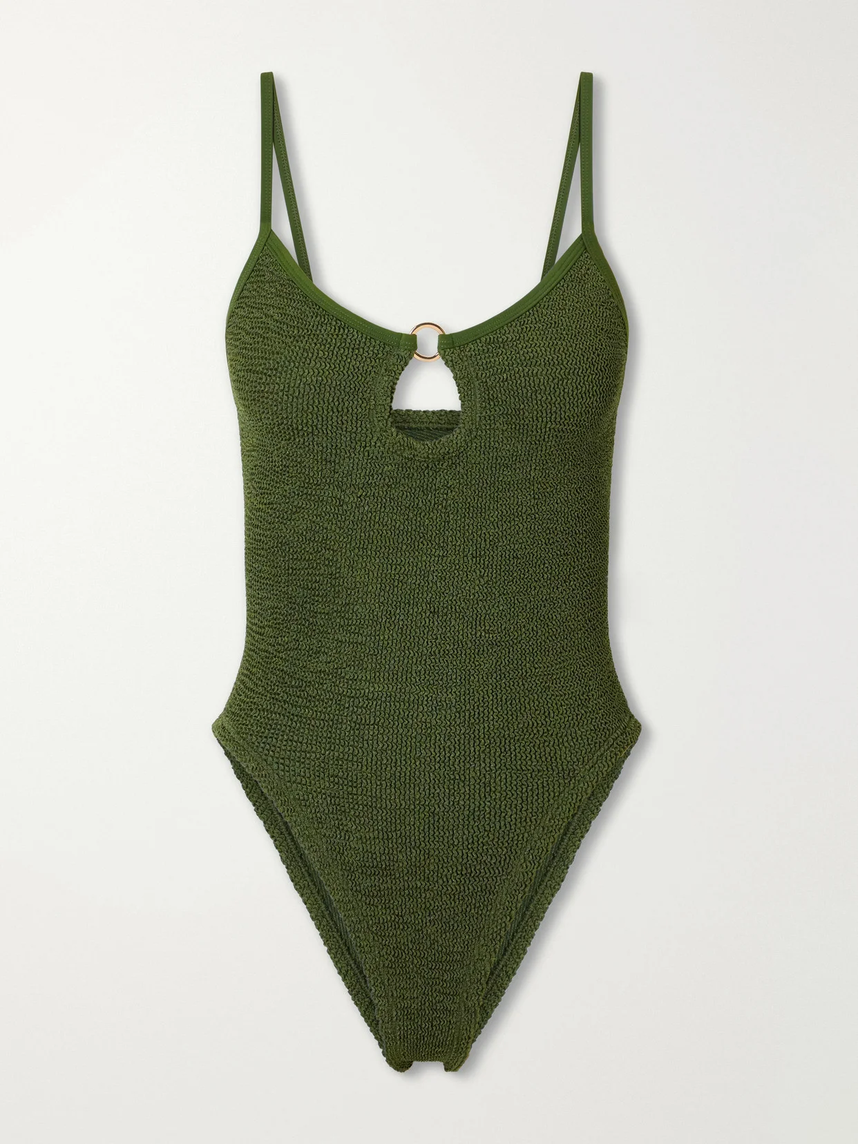 Mia Embellished Cutout Original Crinkle Swimsuit - 1