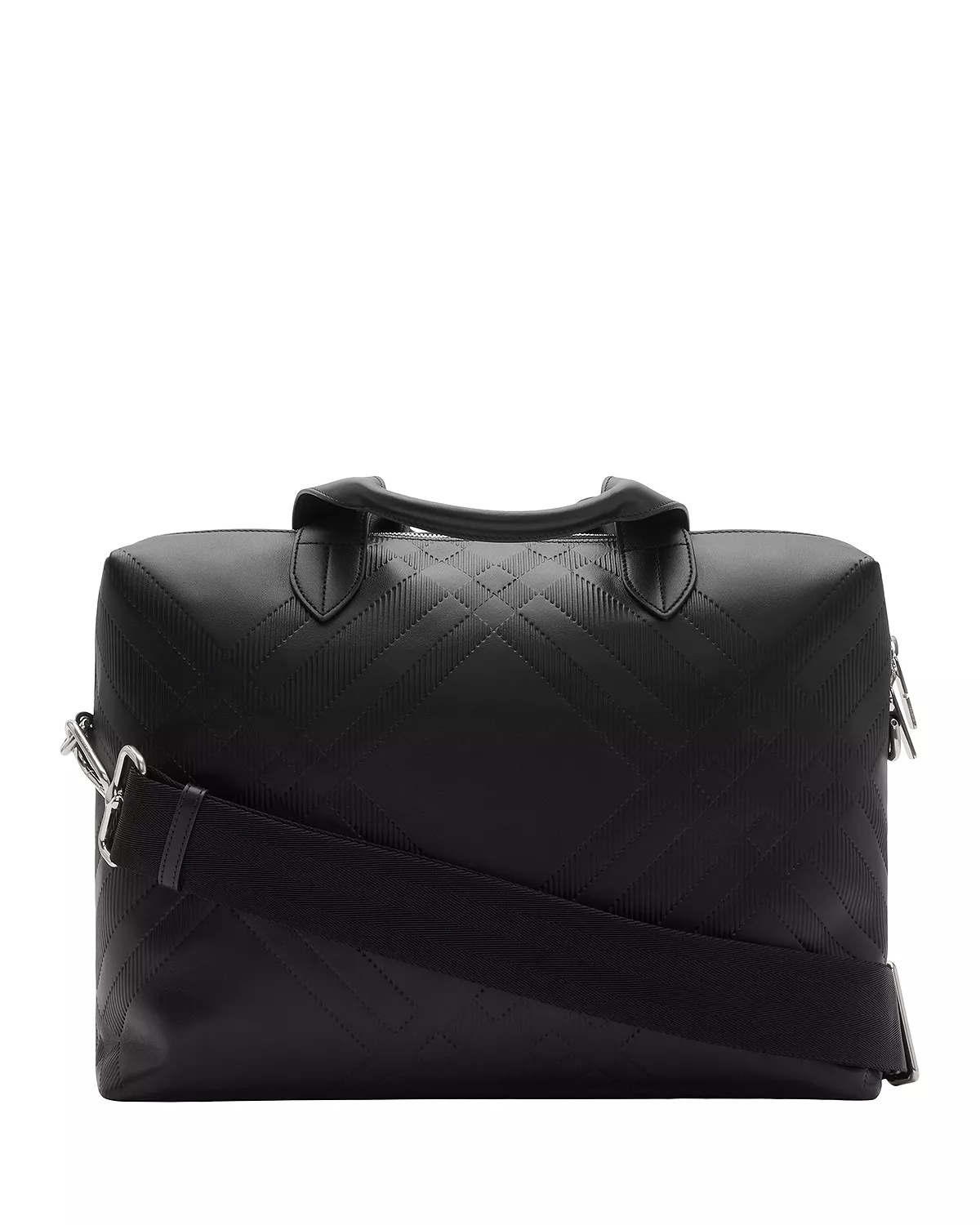 Embossed Check Briefcase - 4