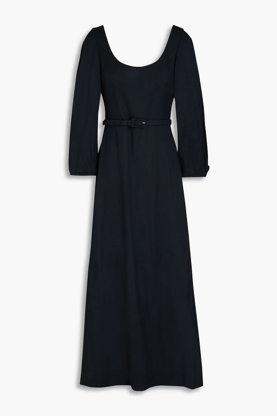 Mena belted silk-twill maxi dress - 1