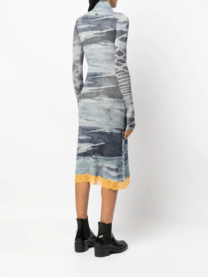tie-dye ribbed-knit dress 4