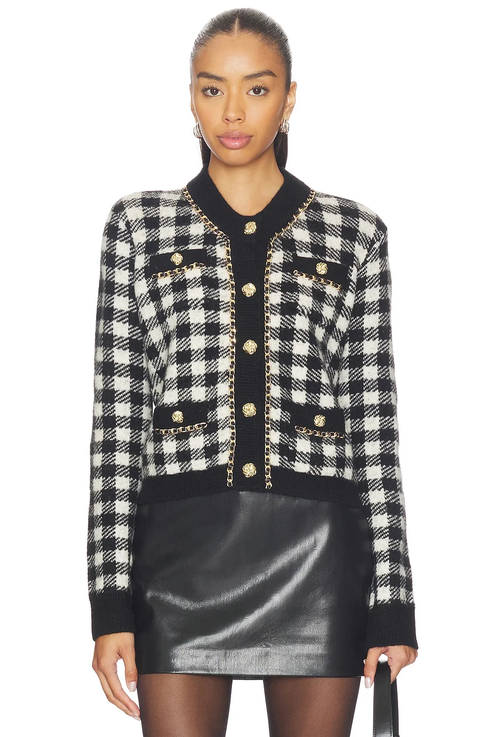 Selma Houndstooth Cardigan - 1