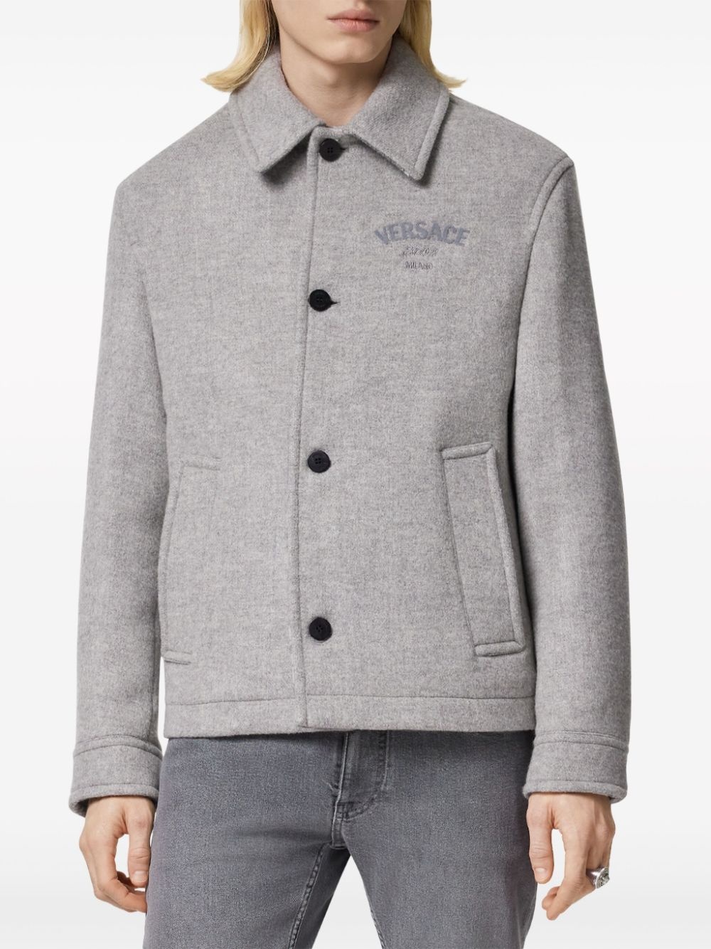 wool-blend blouson jacket - 3