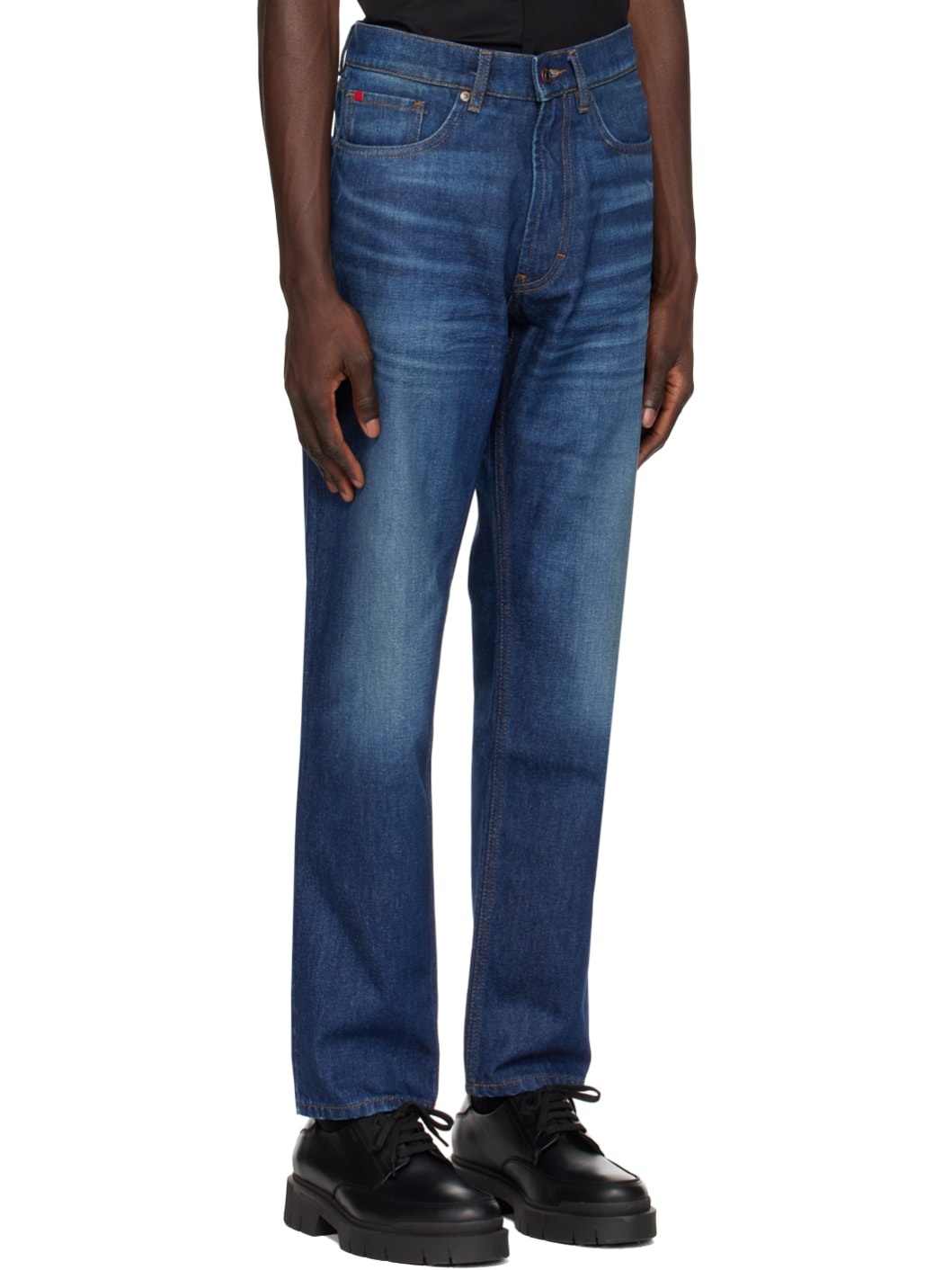 Blue Five-Pocket Jeans - 2