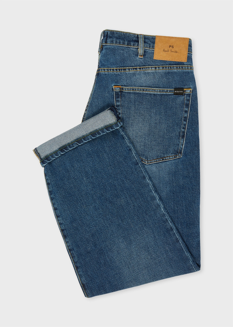 Paul Smith Relaxed-Fit Mid-Wash Organic Vintage Stretch Jeans outlook