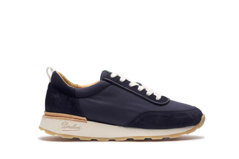 Cosmos Navy Velvet/Ventile - Rubber Sole 1