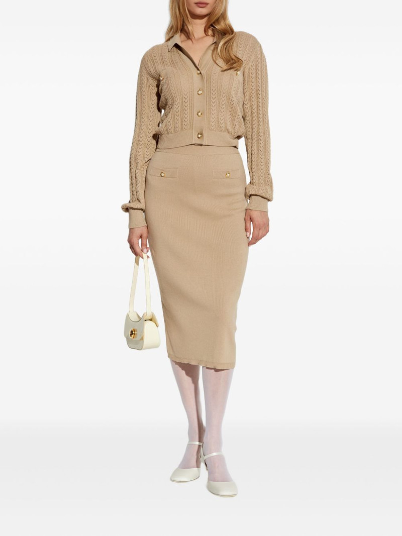 Alessandra Rich cable-knit button cardigan outlook