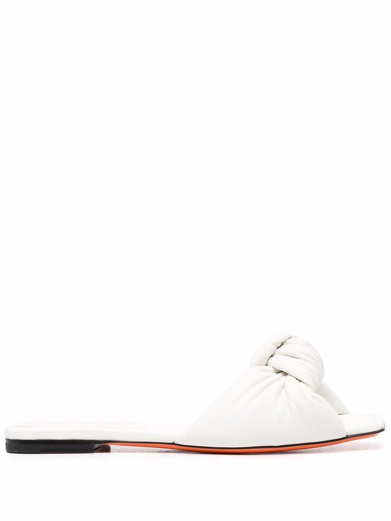 square-toe leather sandals 1