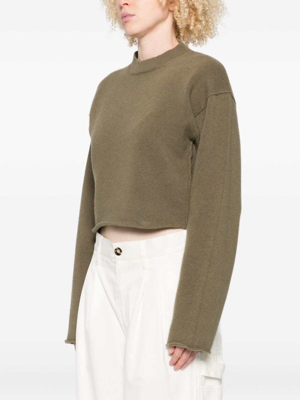 Metsu cropped wool sweater - 3
