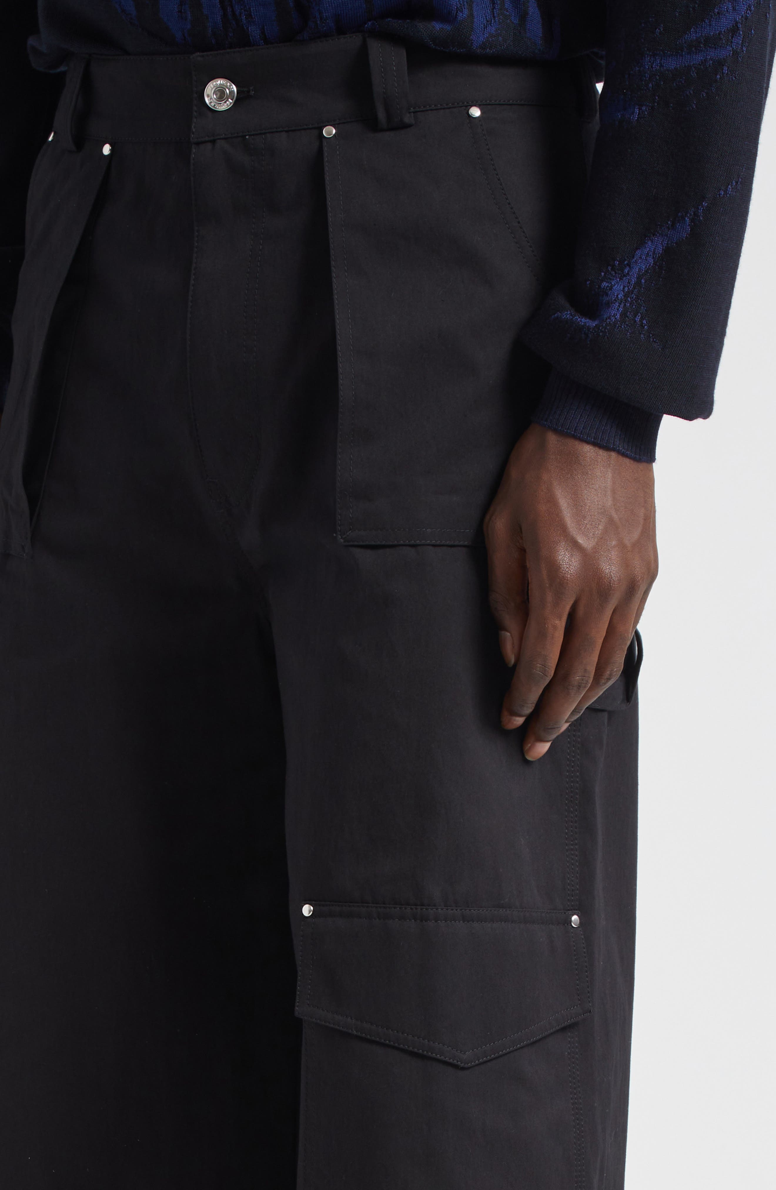 McQueen Workwear Cargo Trousers in Black at Nordstrom - 5