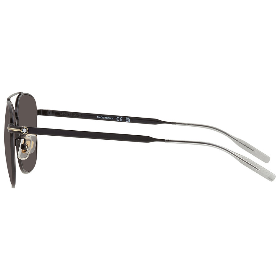 Montblanc Grey Square Men's Sunglasses MB0236SK 001 60 - 3