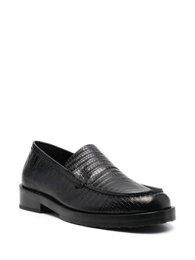 BY FAR embossed leather loafers outlook