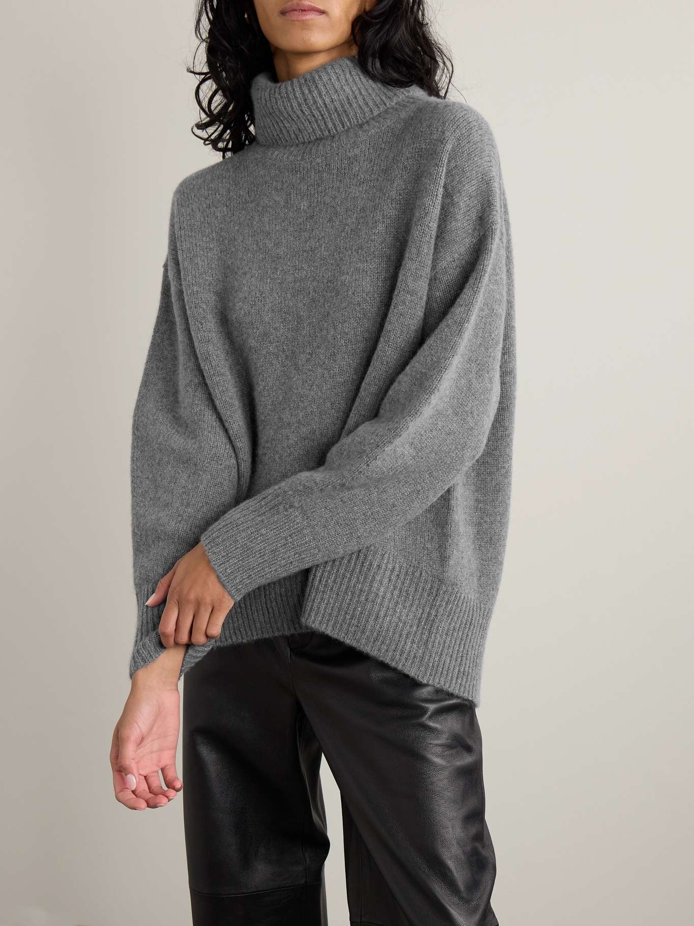 World's End organic cashmere turtleneck sweater Gray - 3