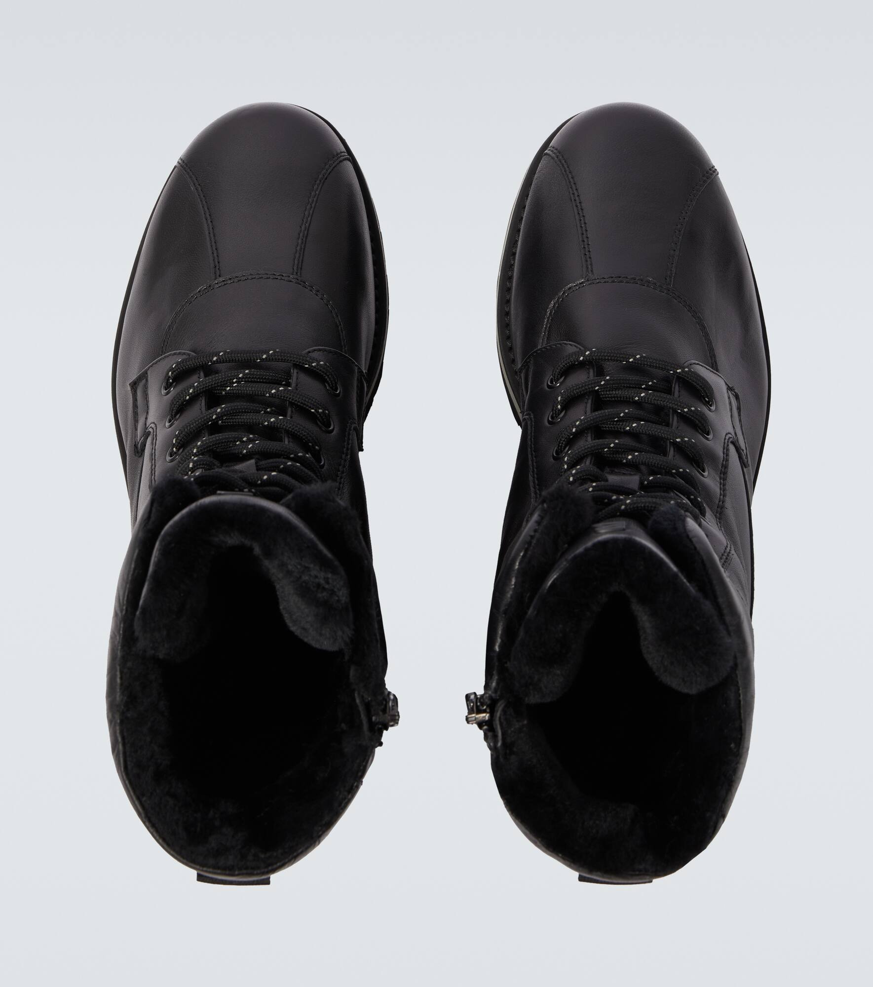Courchevel leather lace-up boots - 4