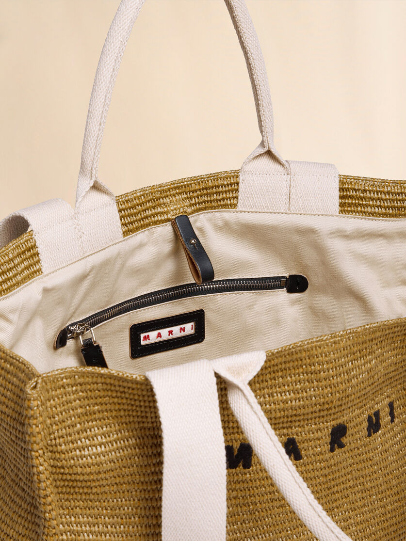 NATURAL RAFFIA LARGE TOTE BAG - 4