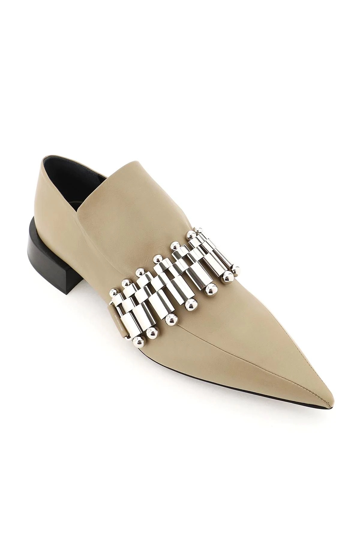 LEATHER LOAFERS WITH METAL DETAIL - 4