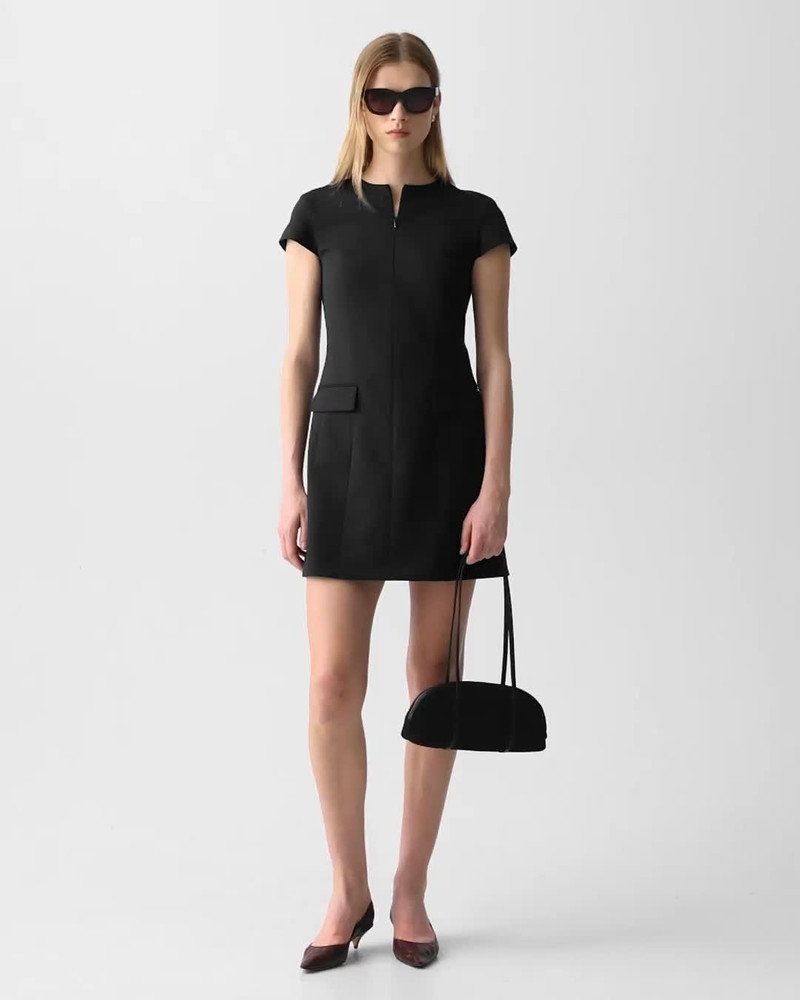 Zip Mini Dress in Good Wool 6